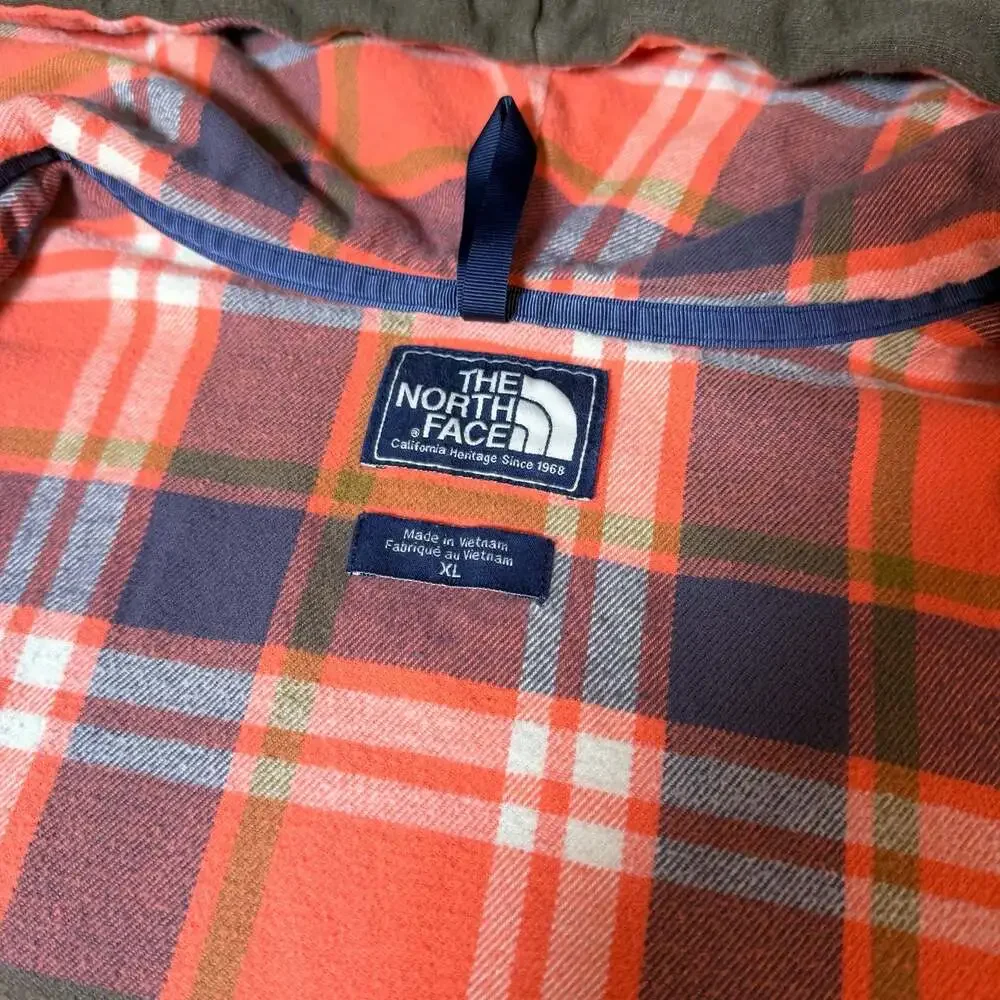 The North Face Full-Zip Hoodie with Plaid Flannel Lining